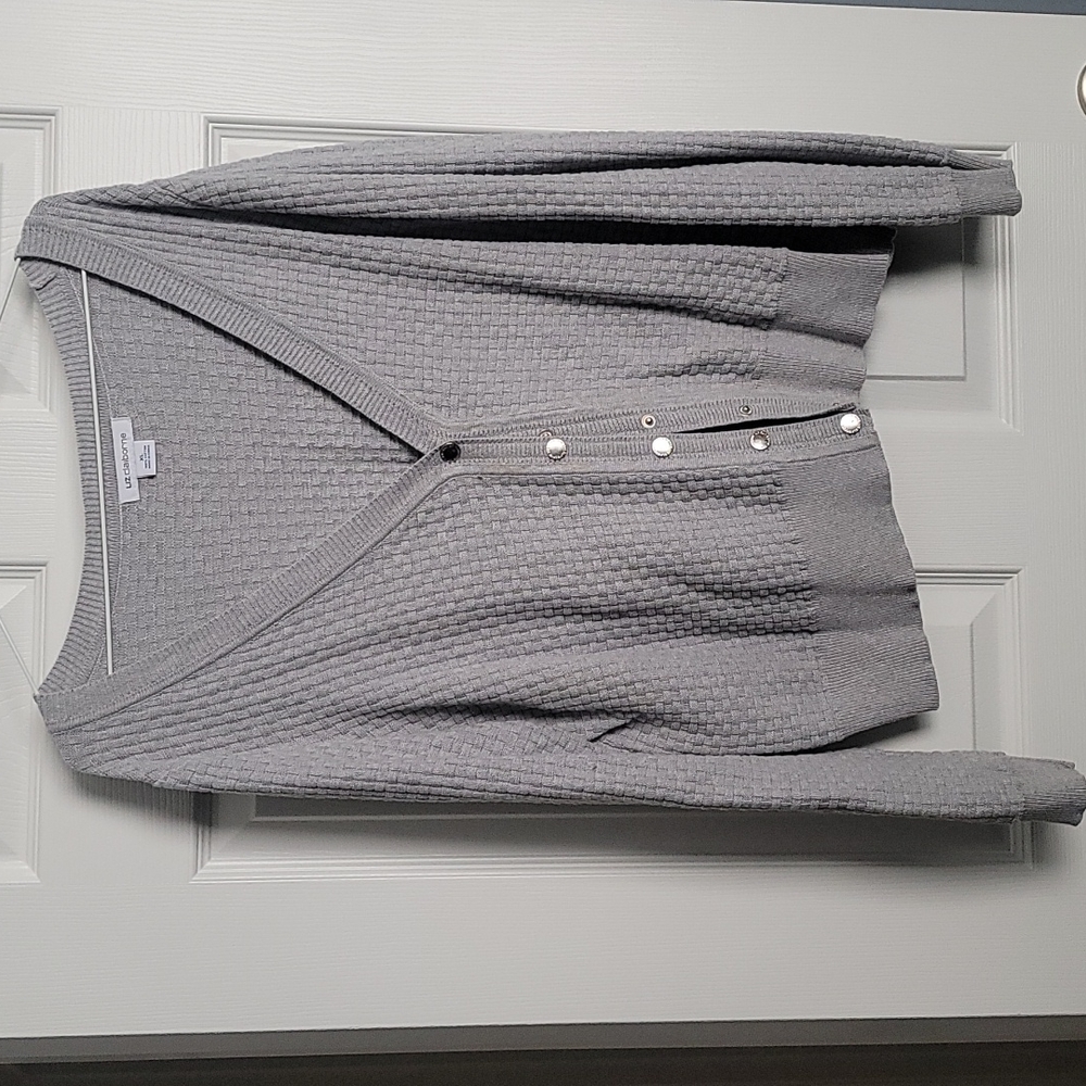 Liz Claiborne XL cardigan gray